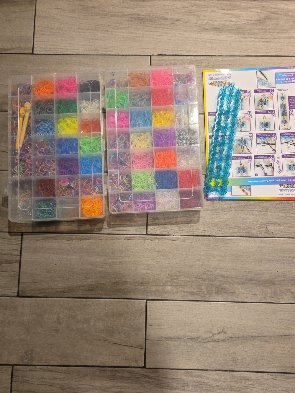 Kids Multicolor Bracelet Loom Kit with Storage Case and Tools